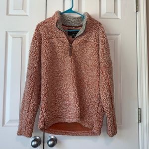 🧡 Frosty Tipped Pile Pullover in Spice by True Grit (fits like a women’s Small)